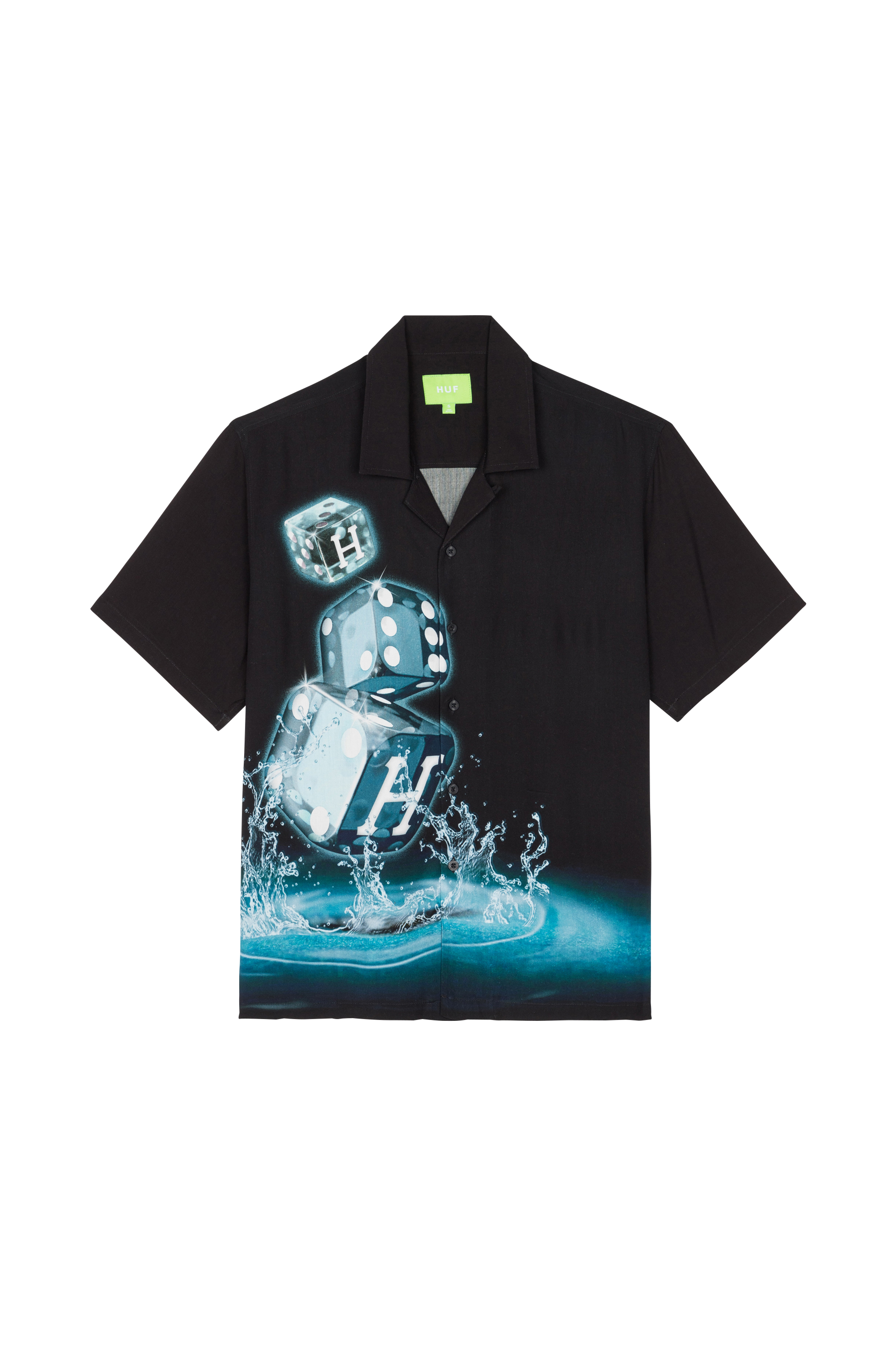 HUF Chemise DICE SS WOVEN TOP Noir