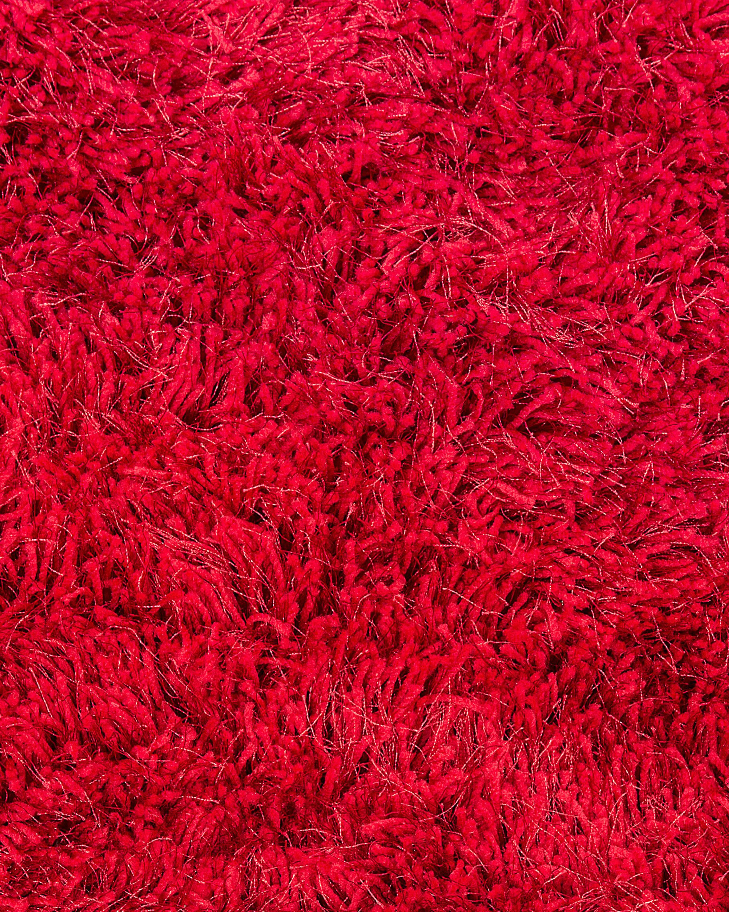 Hoogpoligvloerkleed CIDE Rood ø 140 cm