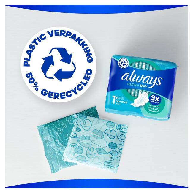 Always Ultra Maandverband Normal Met Vleugels 28 Stuks