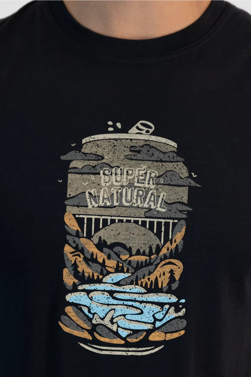 super.natural Yes We Canned Merino Herren T-Shirt