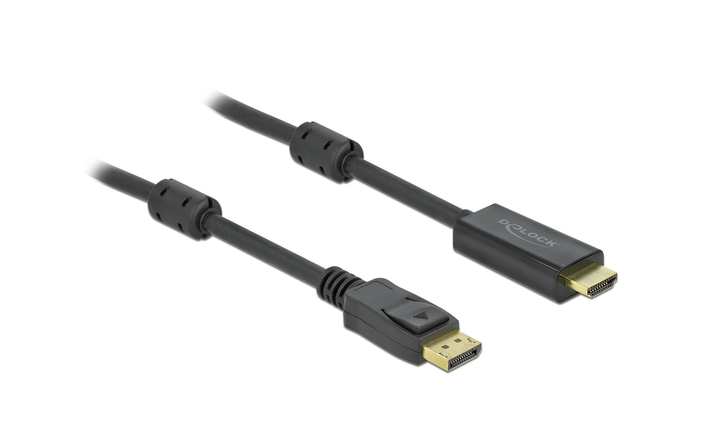 Kabel aktiv DisplayPort - HDMI, 3 mDelock Aktives DisplayPort 1.2 zu HDMI Kabel 4K 60 Hz 3 m