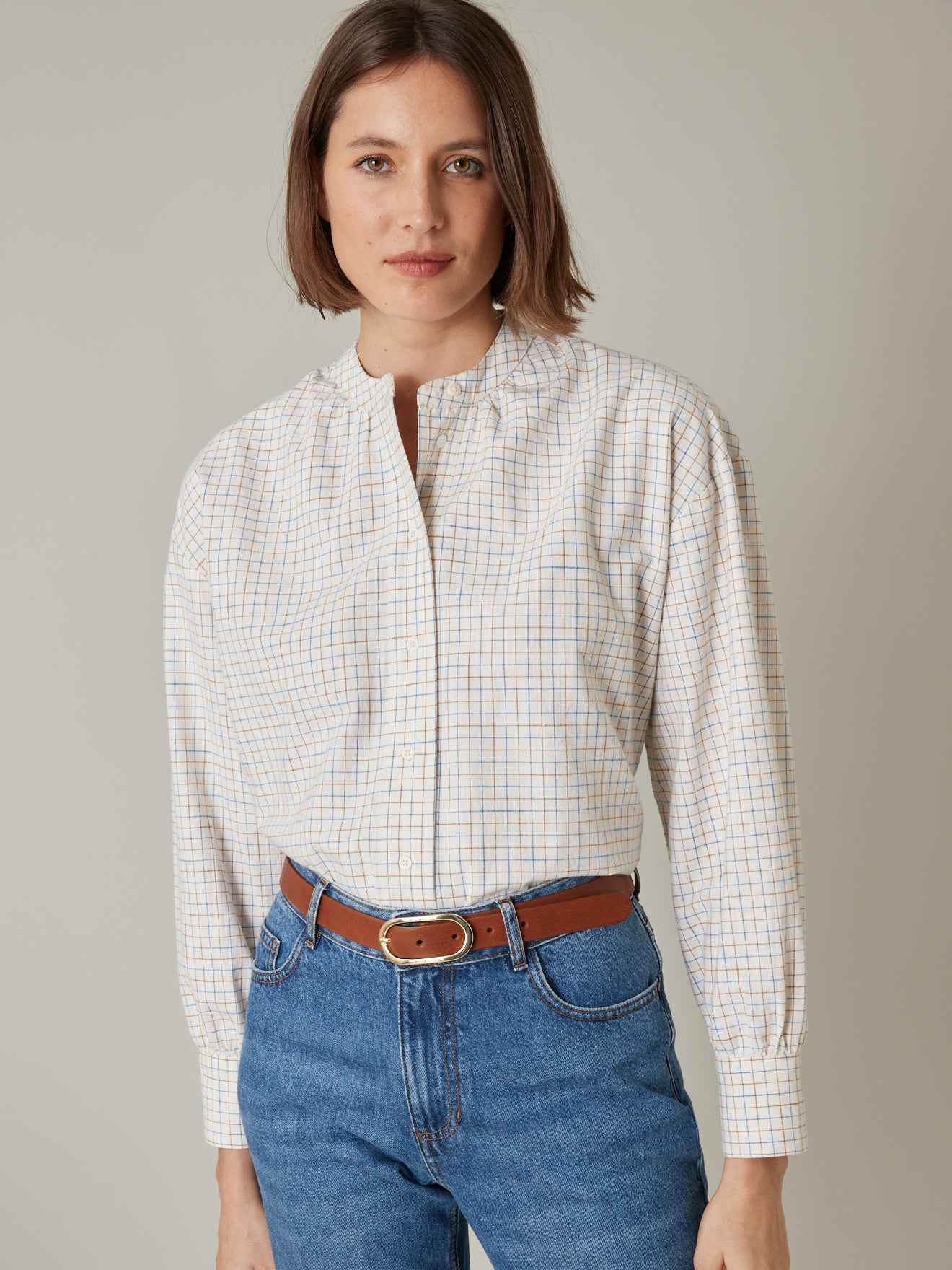 Blouse carreaux Tattersall femme