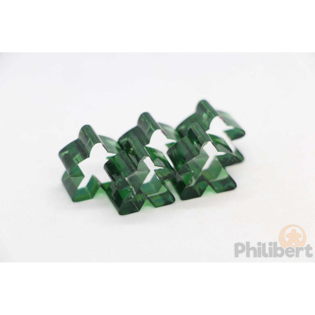 Set de 5 Meeples Transparents