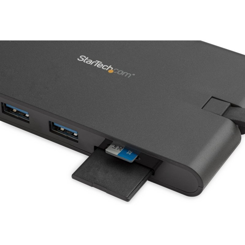 StarTech.com Adaptateur Multiport USB-C - Mini Dock USB Type C avec 4k HDMI ou 1080p VGA - 100W Power Delivery Passthrough, Hub 3x USB 3.0, GbE, SD & MicroSD - Station d'Accueil PC Portable