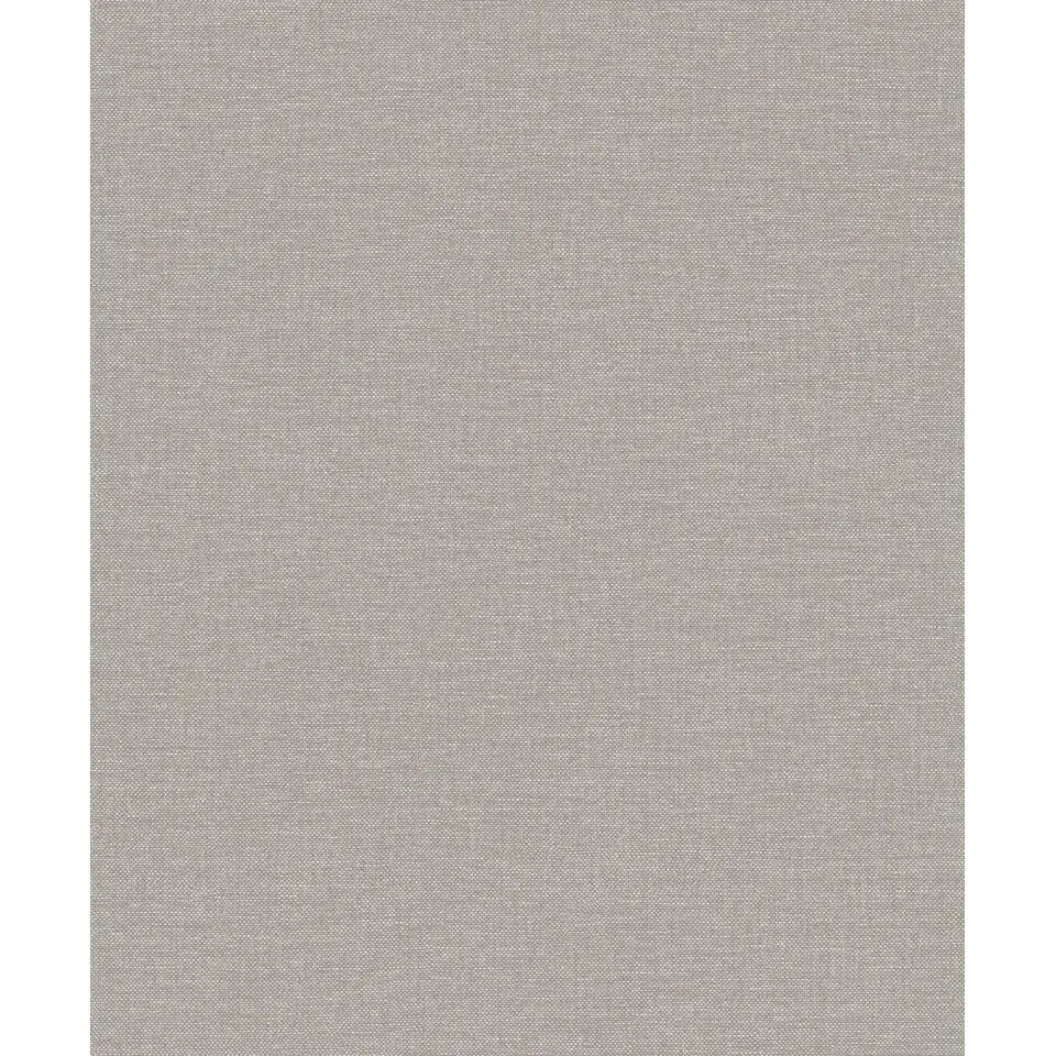 Dutch Wallcoverings Vliesbehang Linen & Textures uni - grijs - 10,05m x 53cm