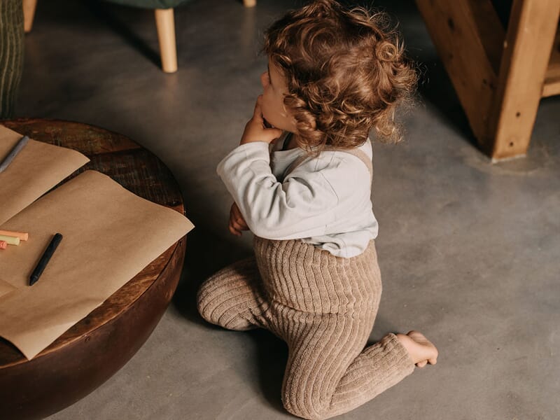 Granny Teddy Leggings med seler Peanut Blend - Silly Silas - Rumpetroll