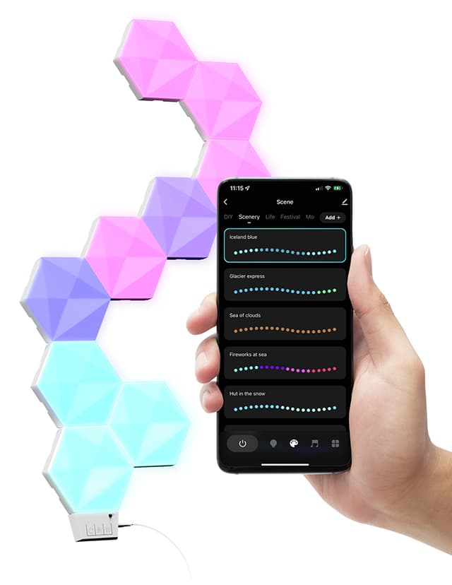Trust Vybz Hexagon RGB LED-lyspanel-udvidelsessæt