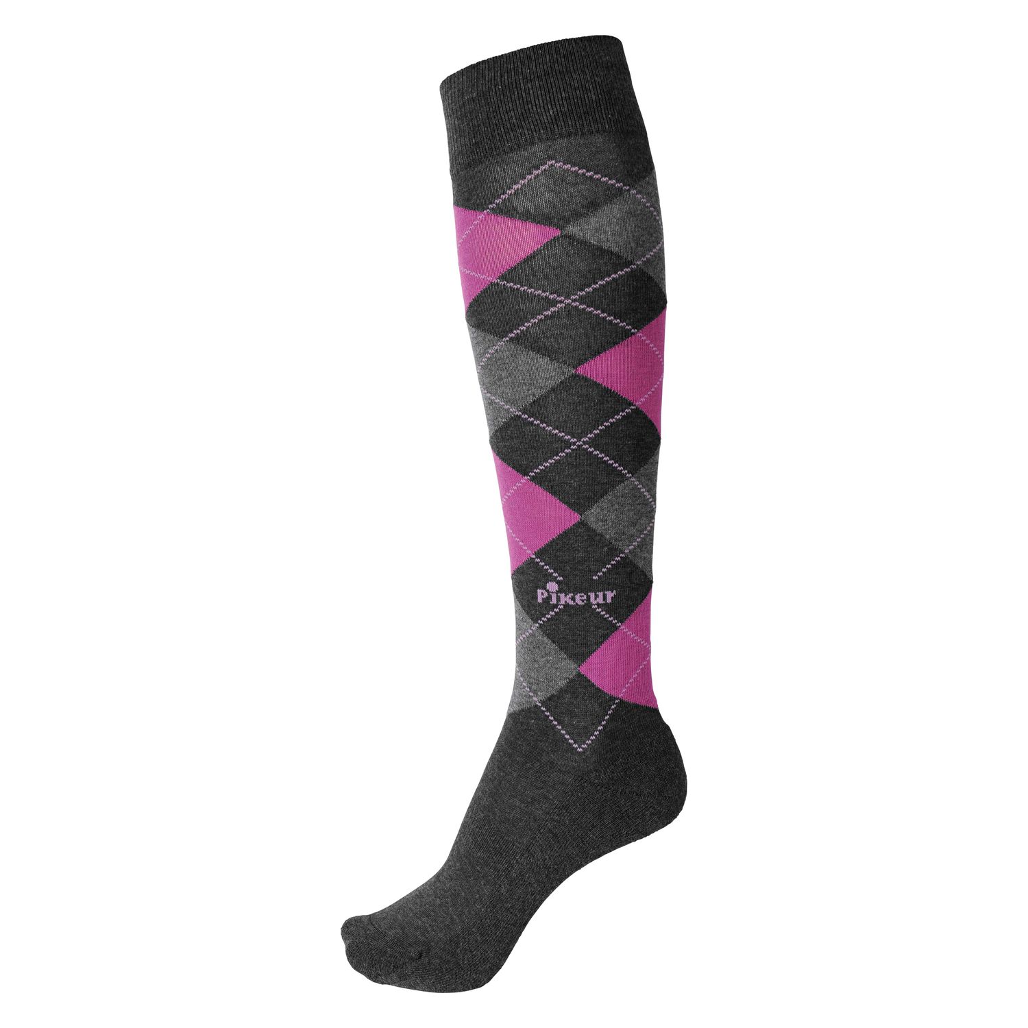 PIKEUR Reitsocken  - anthracite melange/grey melange/berry