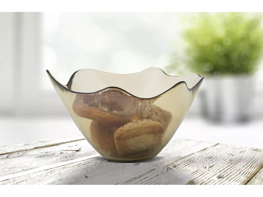 Bol en verre jaune Ø 30x18 cm