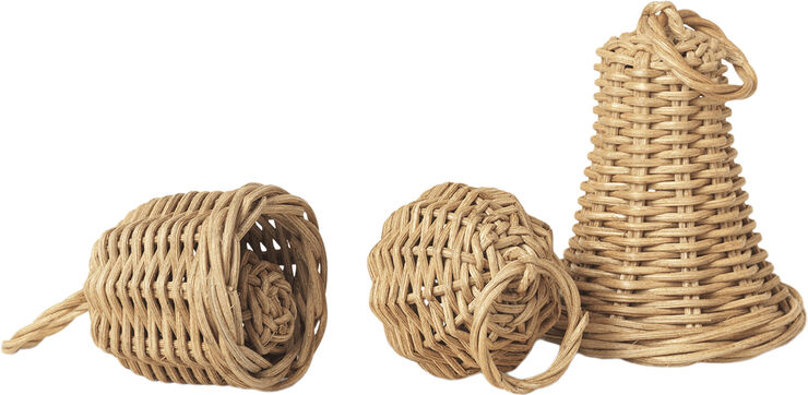 ferm LIVING Braided Bell Baubles - Set of 3 - N Natural