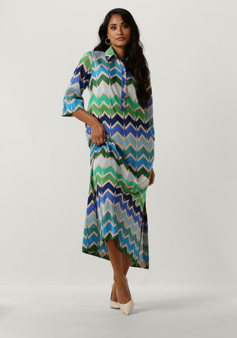 ANA ALCAZAR blauwe ana alcazar midi jurk shirt midi dress