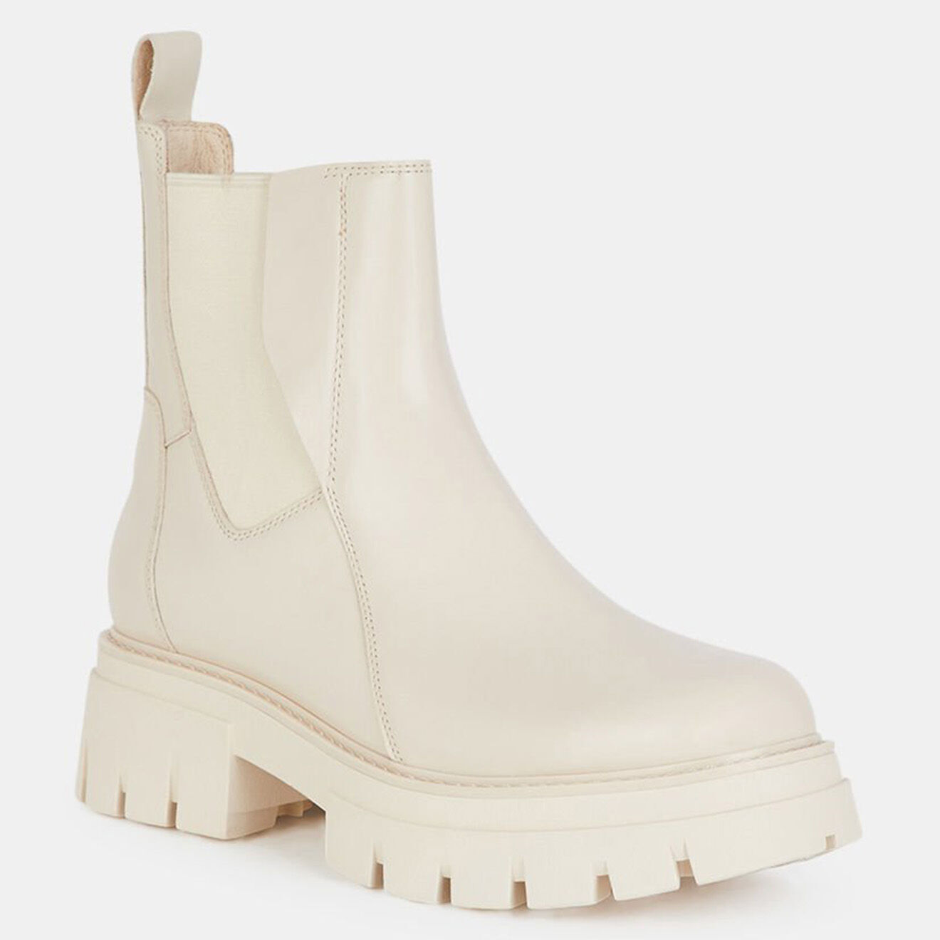 Ash Chelsea Boots en Cuir Links beiges - Talon 6 cm