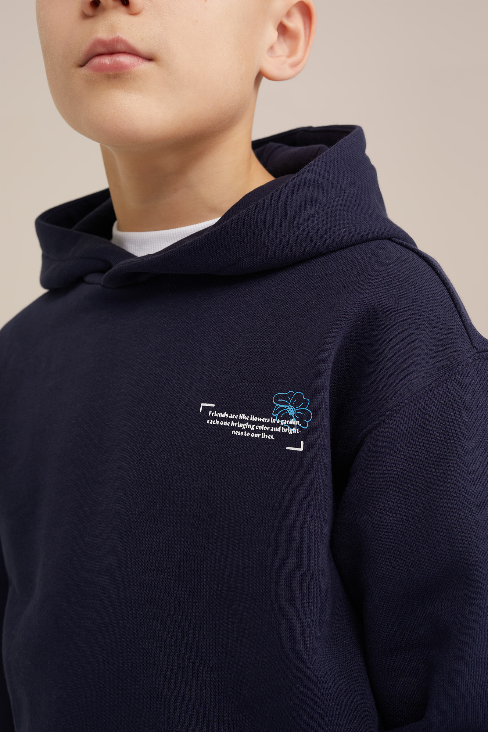 Jongens hoodie met opdruk Blue Ridge Marineblauw