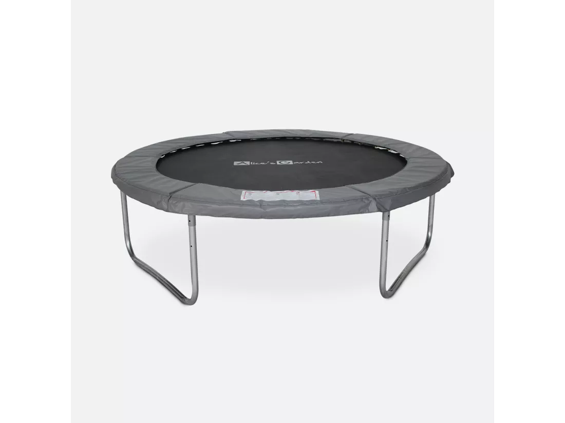 Trampoline rond Ø 180cm gris avec son filet de protection - Cassiopée - Trampoline de jardin 2m| Qualité PRO. | Normes EU.