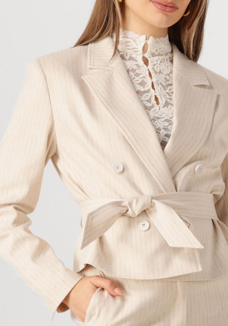 gebroken wit aaiko blazer mae stripe vis 526