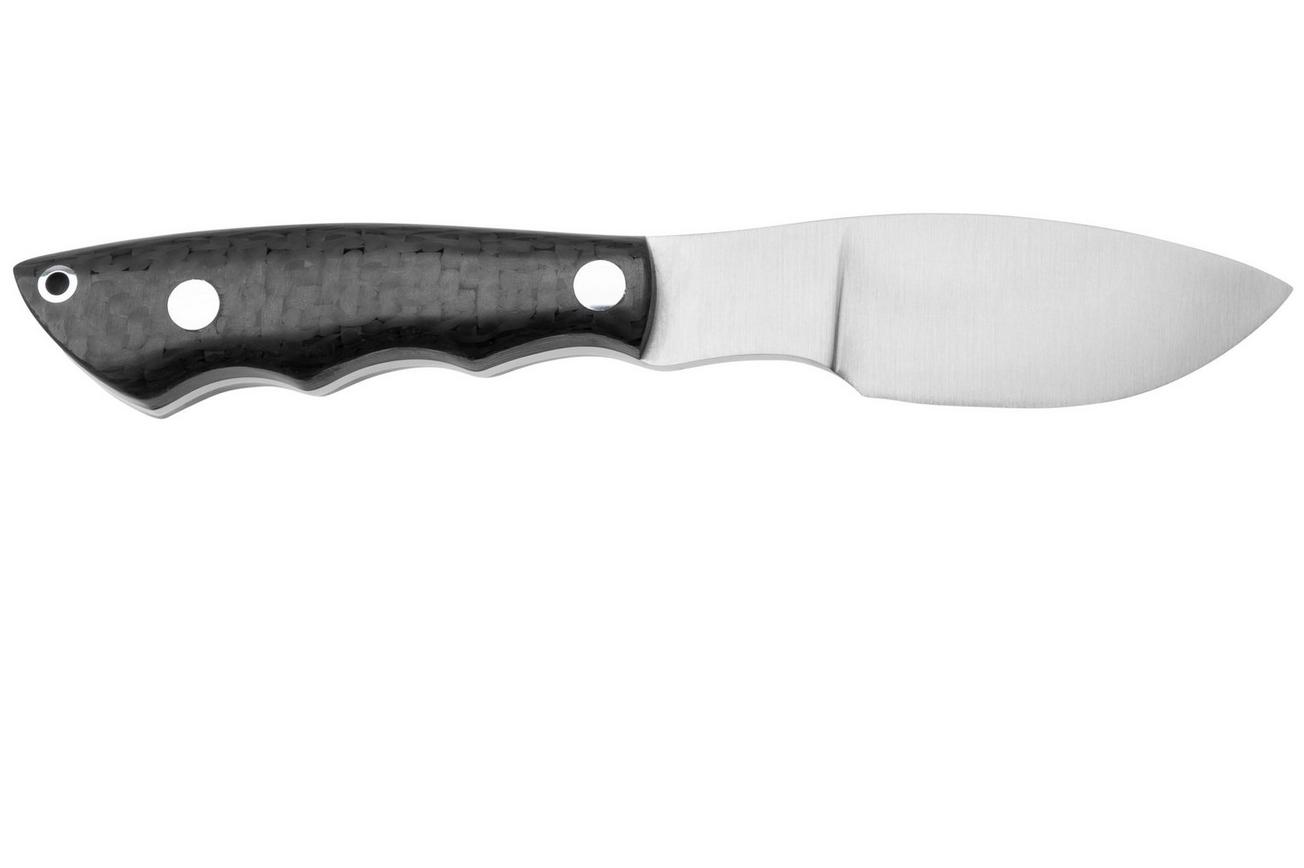 Bark River Mini Canadian CPM 3V Black Carbon Fiber, vaststaand mes