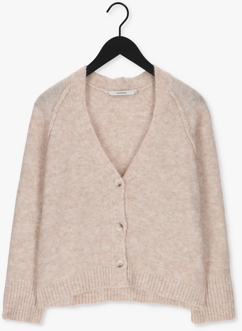 SUMMUM beige summum vest cardigan soft wool elastane knit
