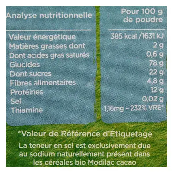 Modalac My Organic Cocoa Cereal (a partir de 6 meses) 250g