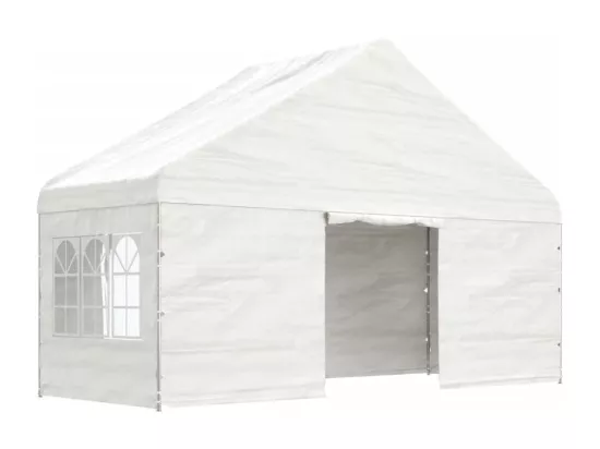 Belvédère avec toit blanc 11,15x5,88x3,75 m polyéthylène