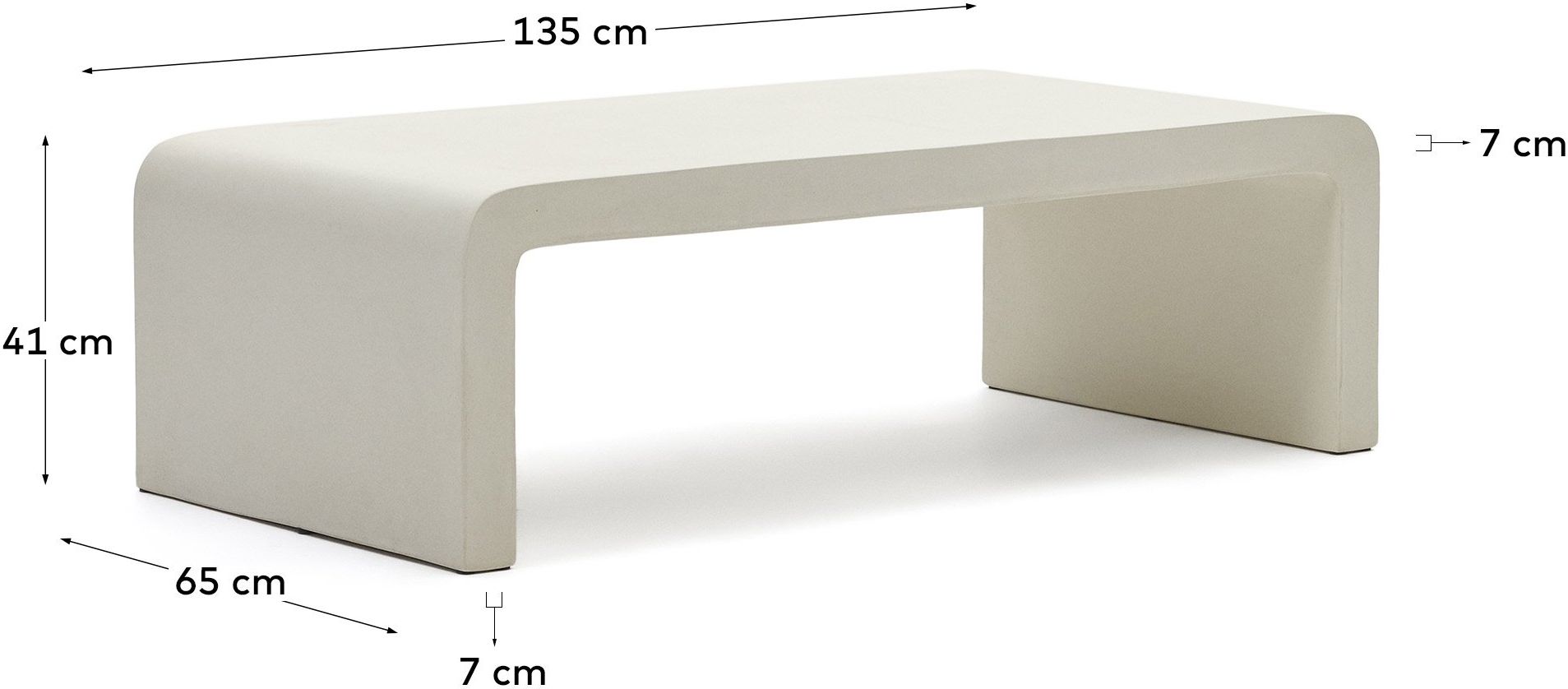 Kave Home   Aiguablava Rechthoekige Salontafel