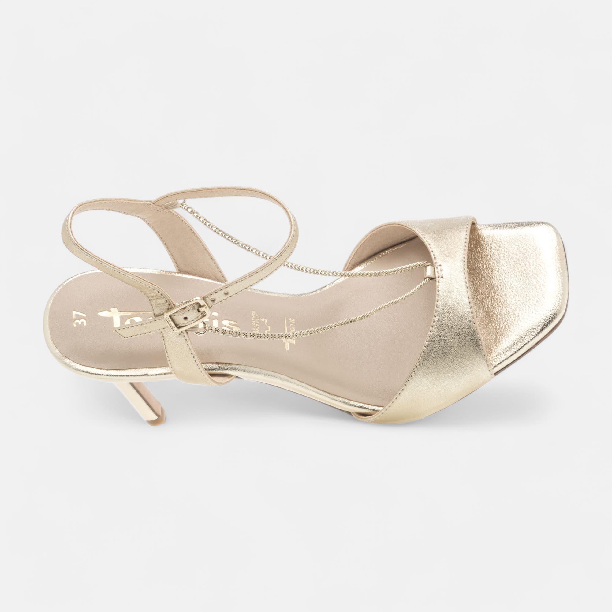 Nu-pieds à talon Femme or