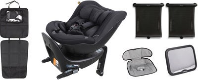 Beemoo Reverse i-Size Bakovervendt Bilstol inkl. Tilbehør, Black Stone