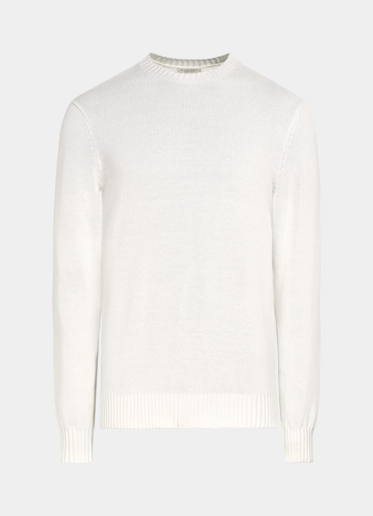 Pull col rond blanc