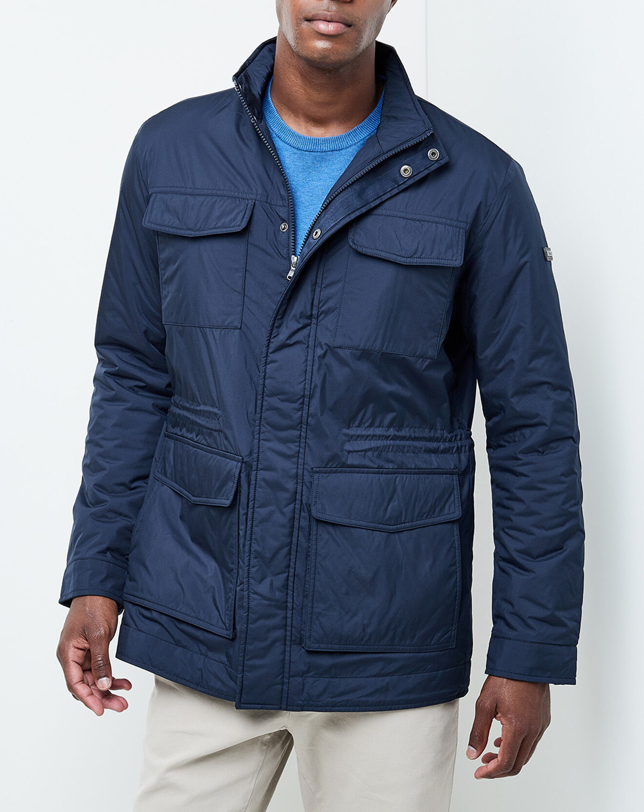 Hackett London Veste Saharienne légère bleu marine