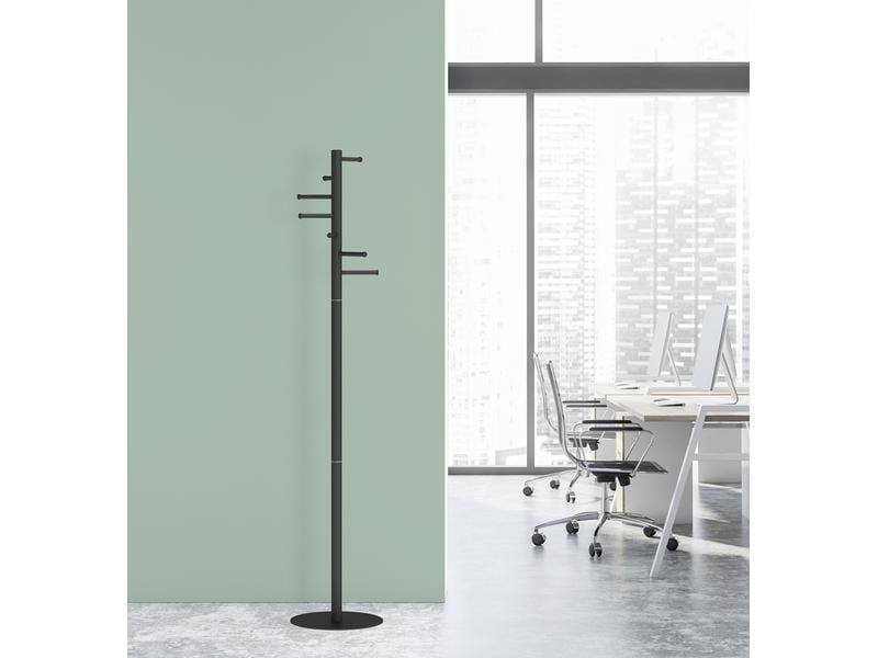 Maul Garderobenständer Calima 176 cm, Schwarz Standgarderobe aus Stahl