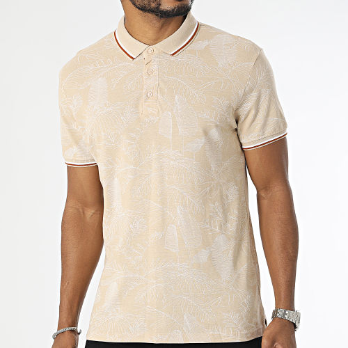 Polo Manches Courtes Pack Beige Floral