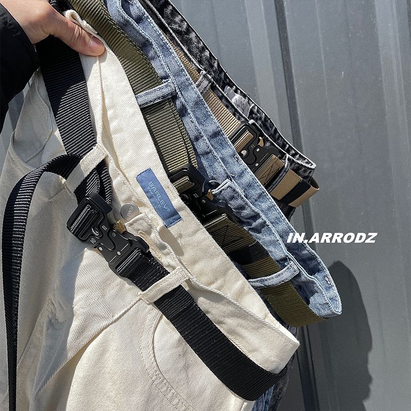 JUN.LEE - Canvas riem met gesp