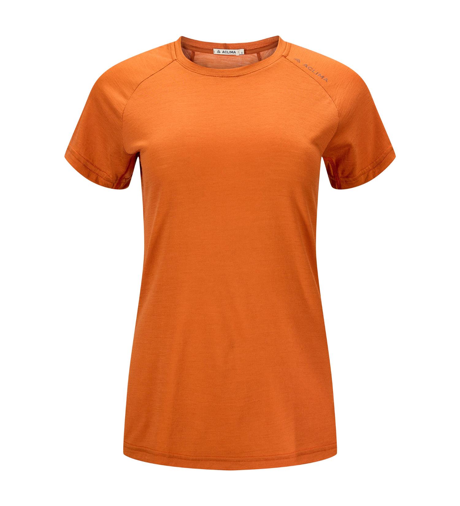 Aclima LightWool 140 Trail Tee Womens Apricot Orange