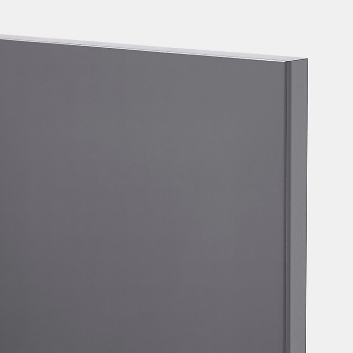 Façade de cuisine 3 tiroirs et 1 casserolier Stevia gris anthracite brillant l. 40 cm x H. 72 cm GoodHome