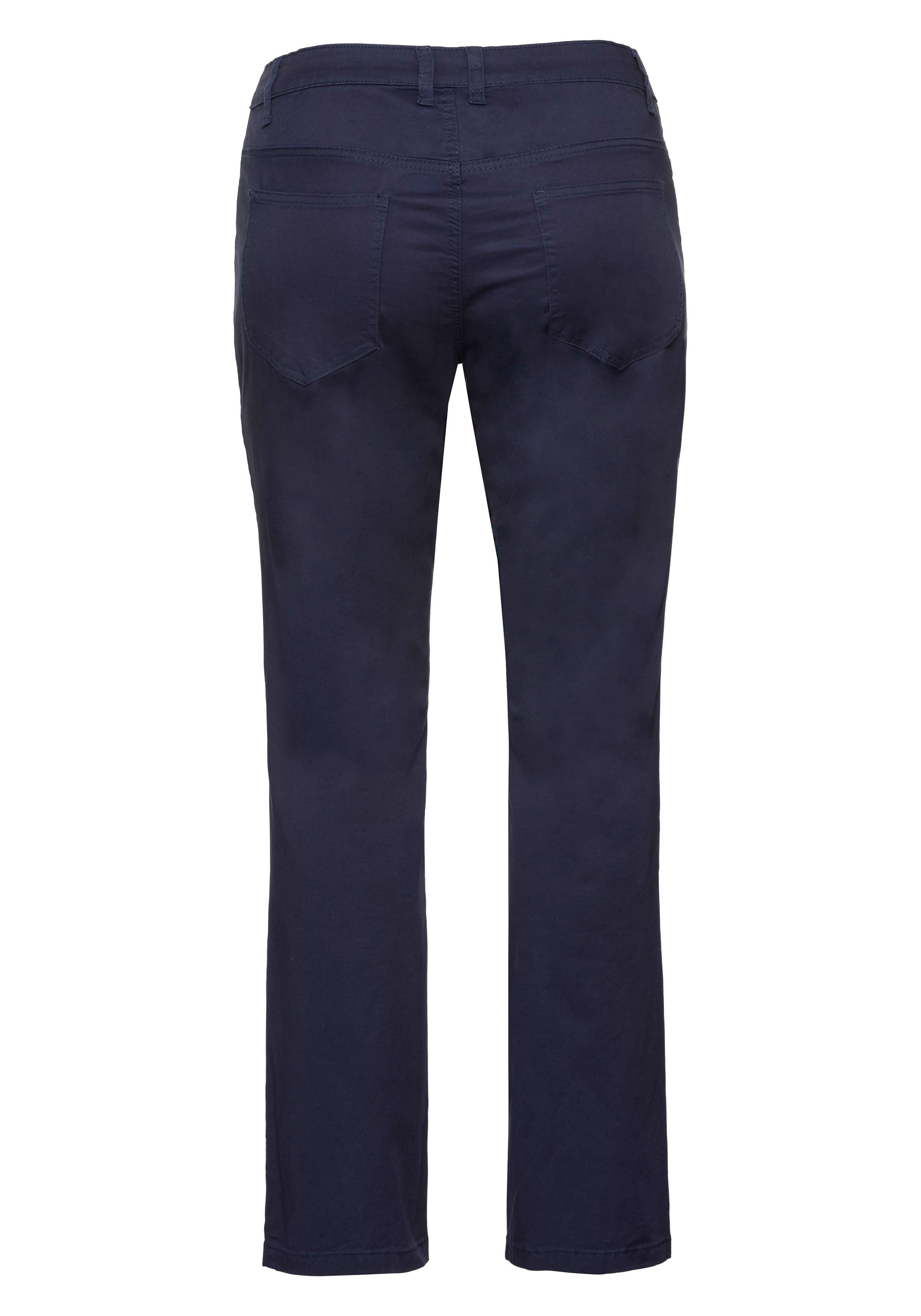 Bootcut-Hose aus elastischem Baumwoll-Twill
