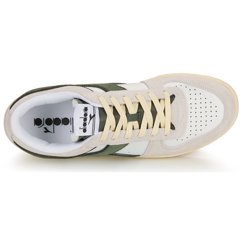 Diadora - MAGIC BASKET LOW SUEDE - Blanc / Vert