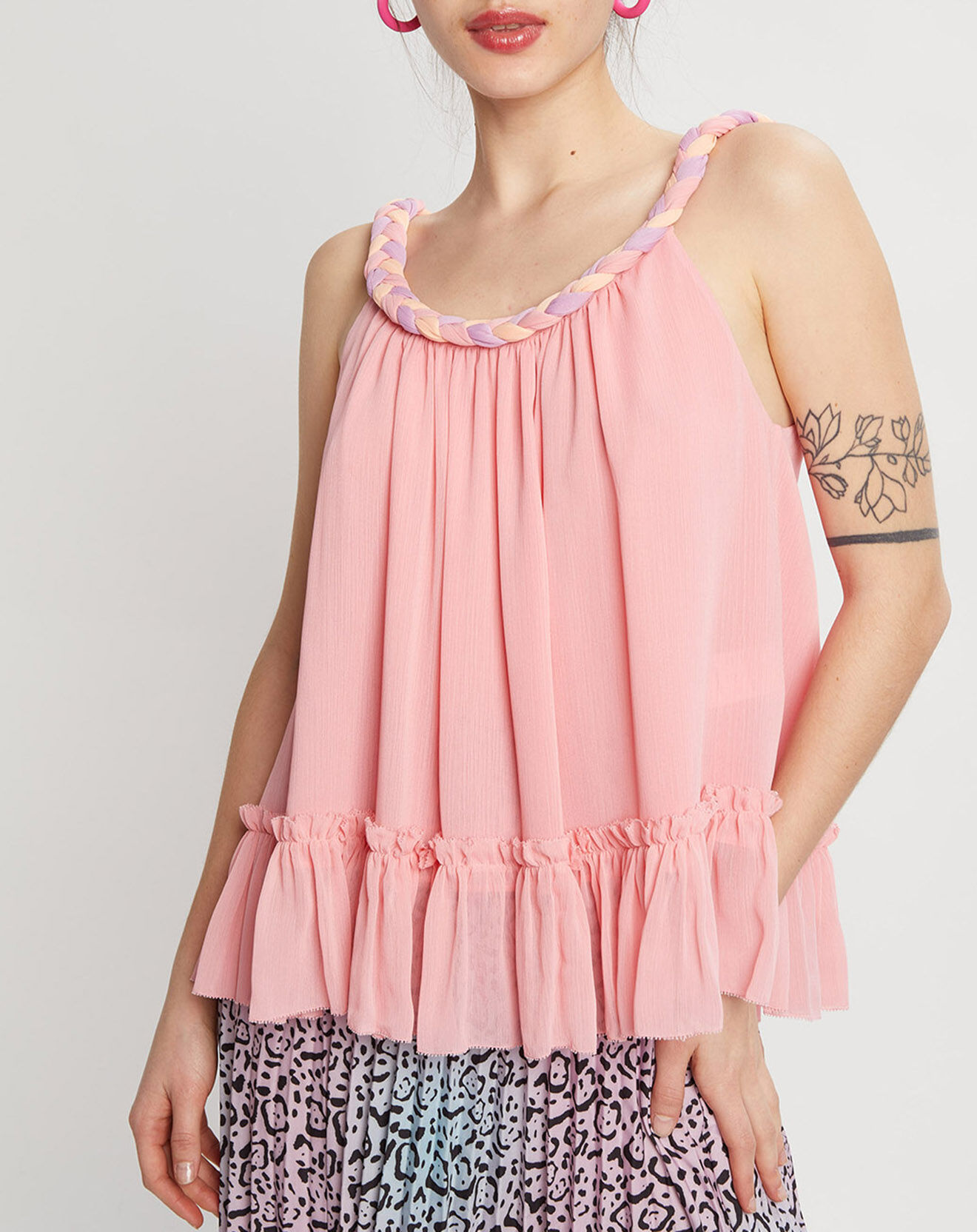 Manoush Top Crinkle rose