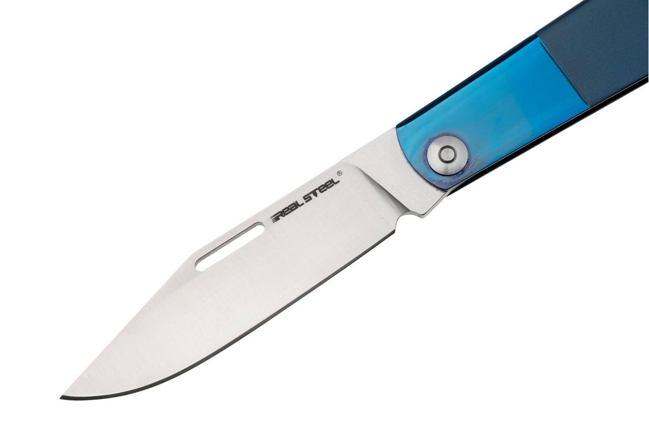 Real Steel Barlow RB-3 8342D, Satin 12C27, Blue Stainless Steel zakmes