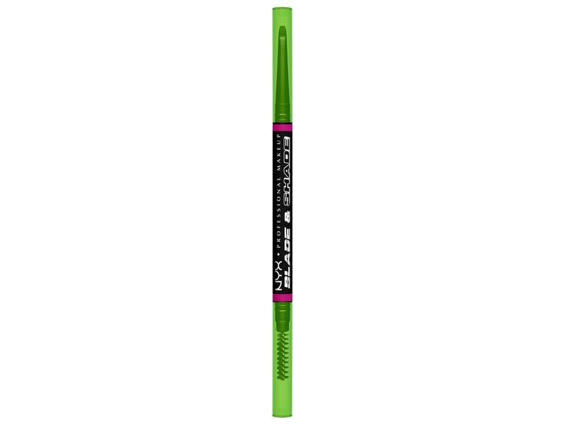 NYX Professional Makeup Augenbrauenstift Blade n Shade Blac Nano Augenbrauenstift mit integrierter Bürste