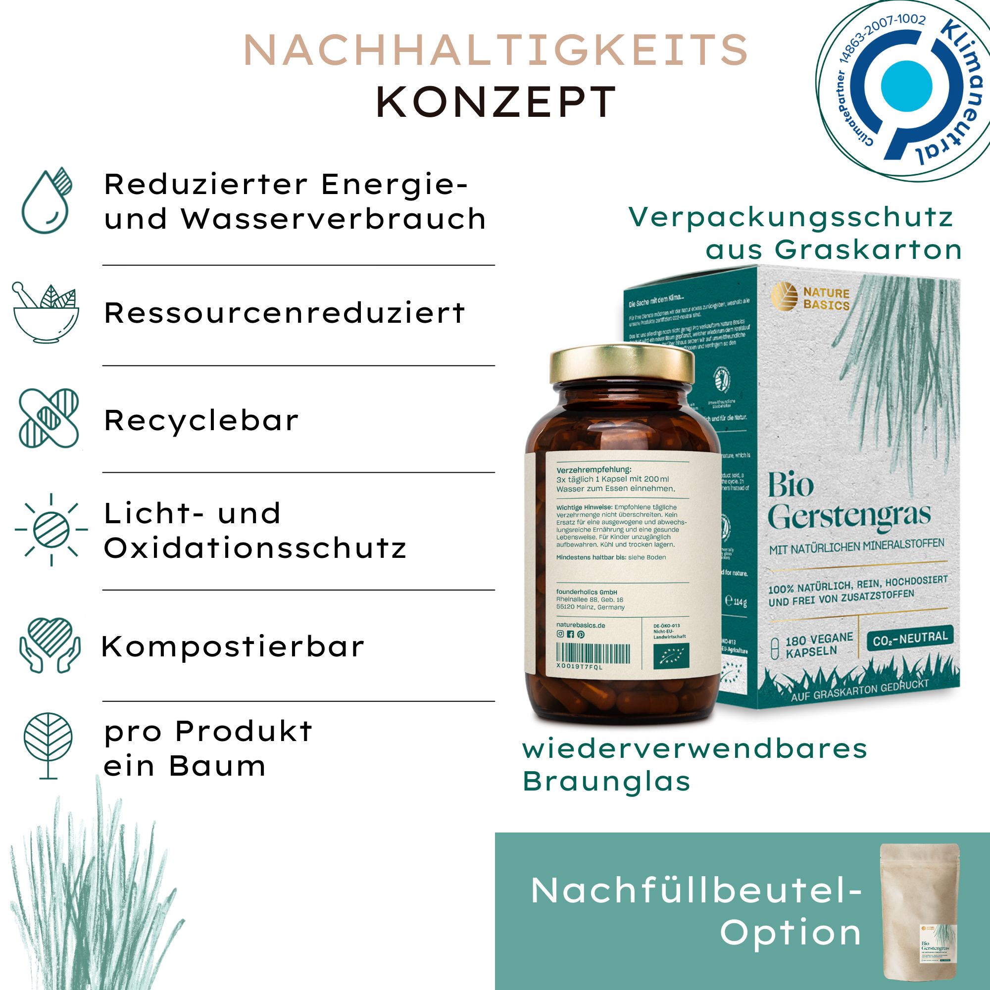 Nature Basics Bio Gerstengras