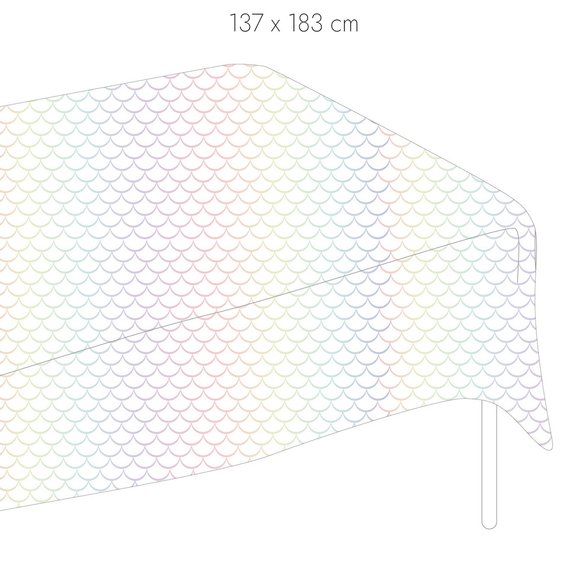 Nappe en papier Sirène 137 x 183 cm