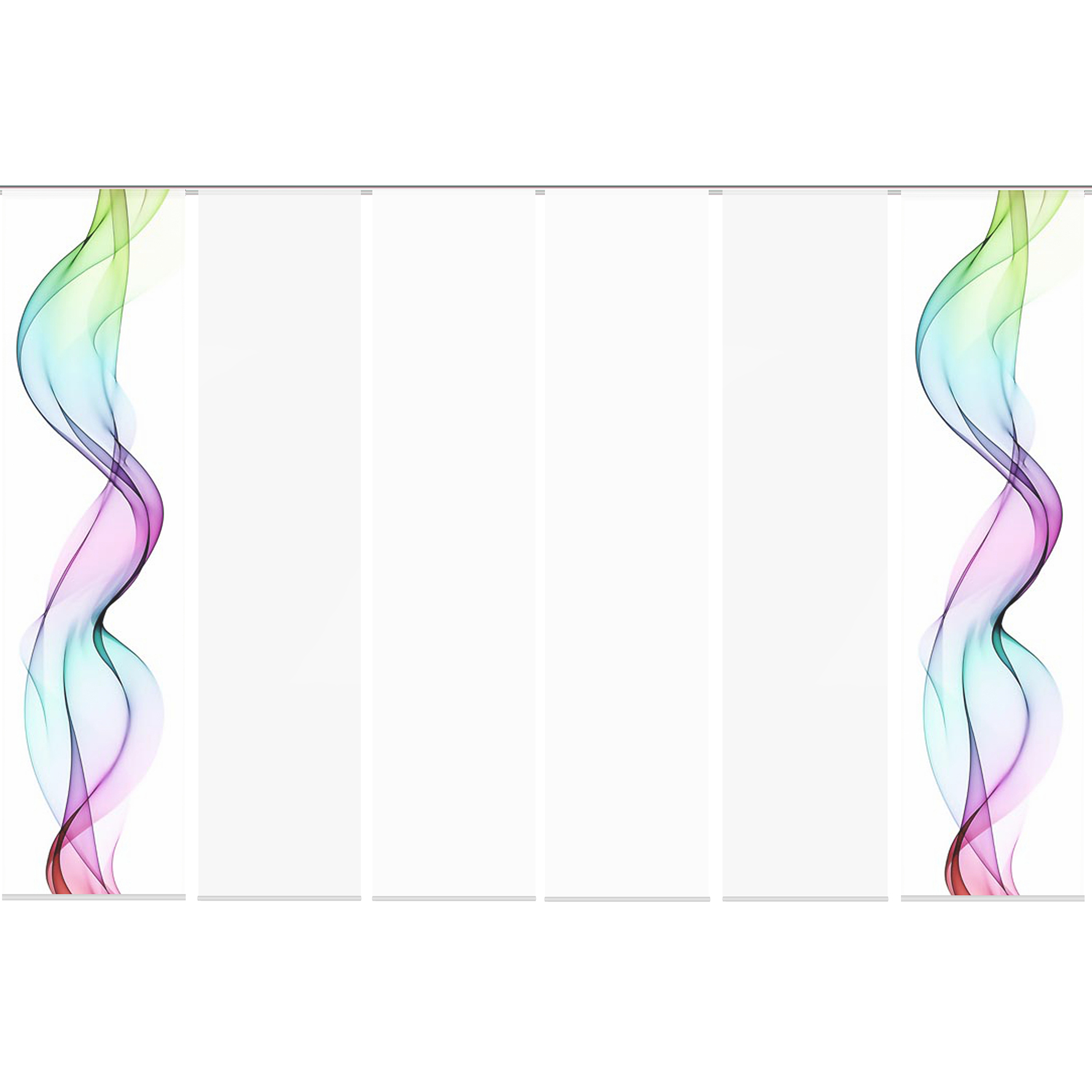 6-teiliges Schiebevorhang-Set EDMONTON - multicolor - je 6x245 cm