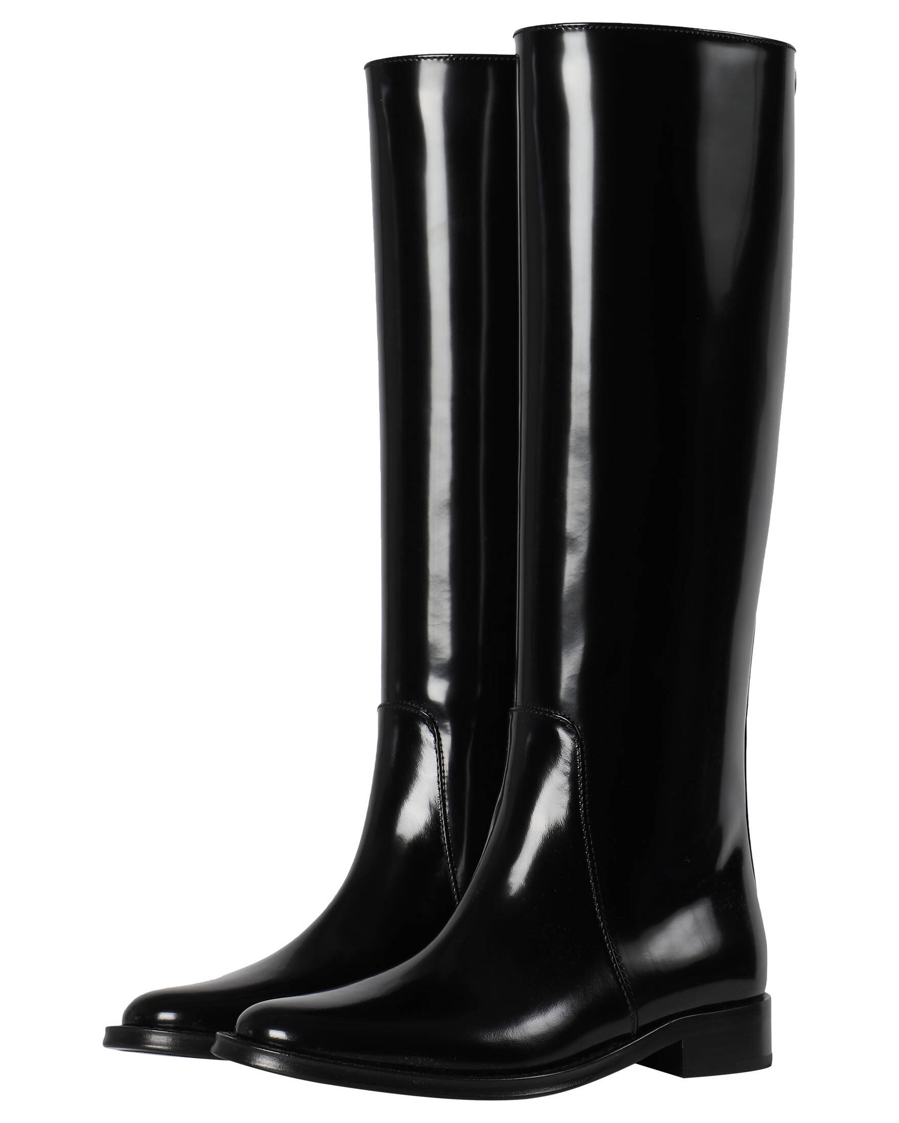 Saint Laurent| Damen Stiefel HUNT aus glasiertem Leder