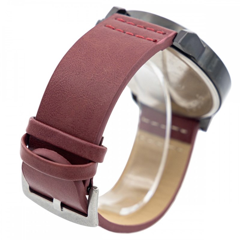 Montre Homme CHTIME bracelet Cuir Rouge