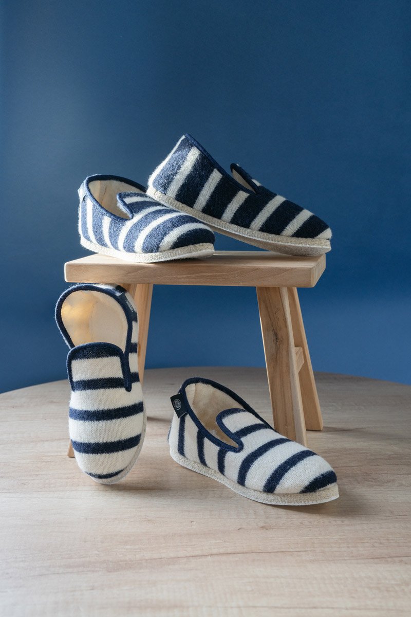 Chaussons rayés 