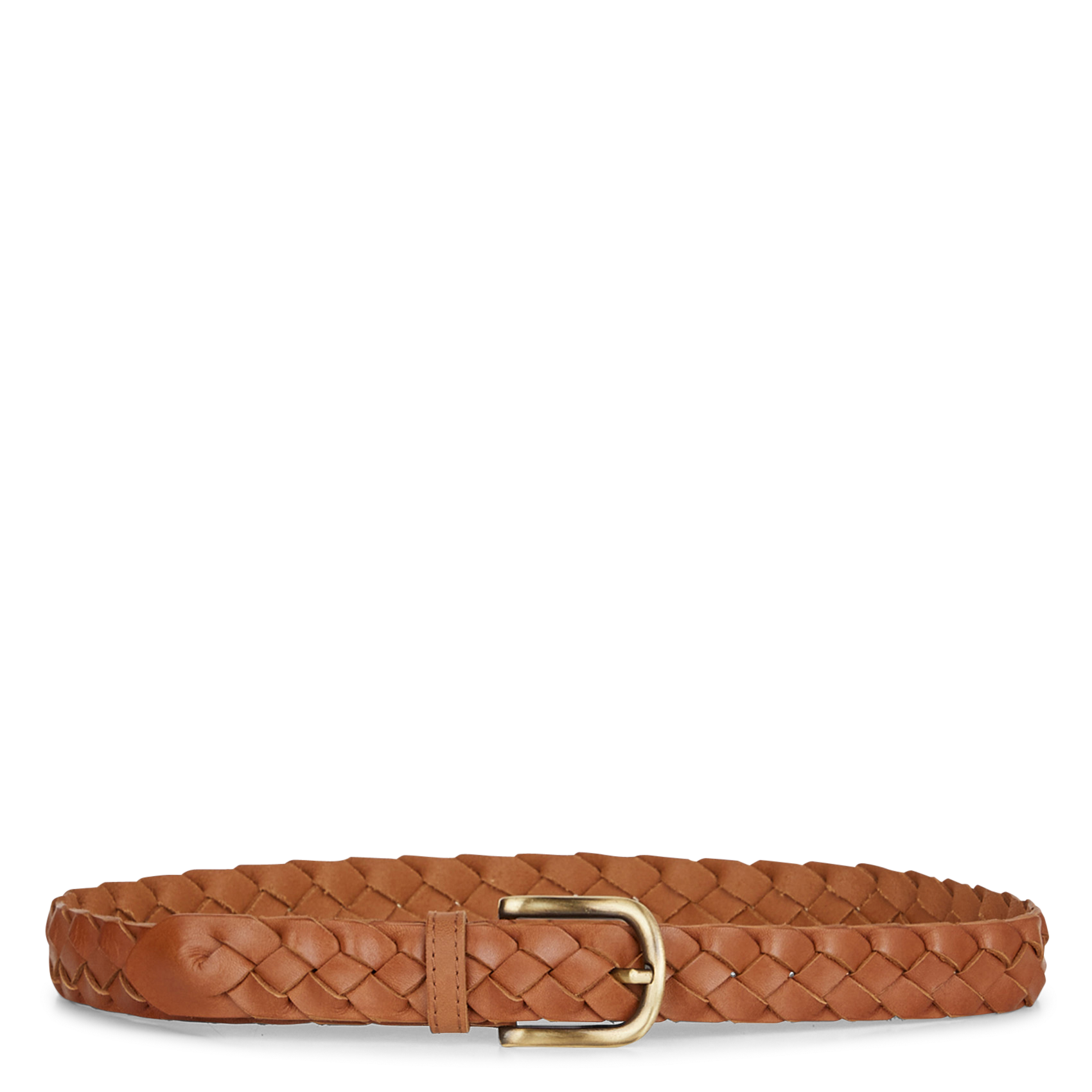 VIVIAN - Ceinture en cuir tressé | Marron