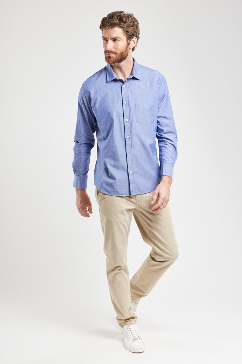 Chemise coupe droite - coton