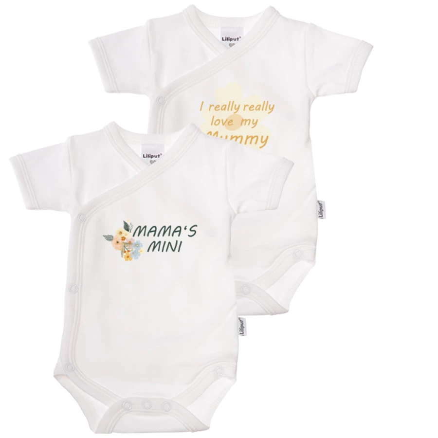 Liliput Wickelbody im 2er-Pack Mama's Mini weiß