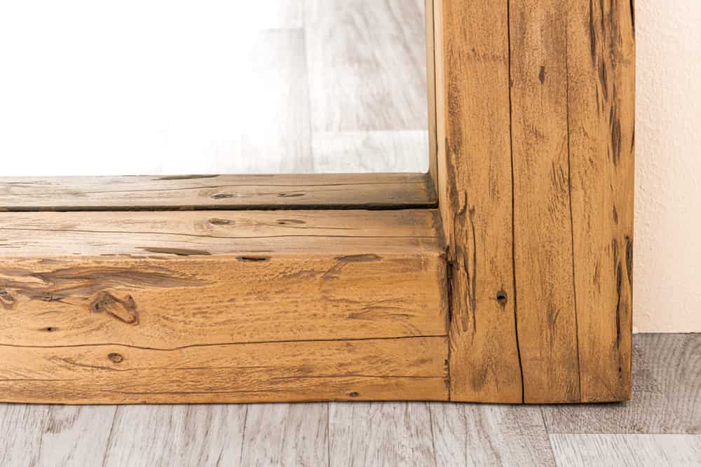 Massiver Spiegel JAVA 180cm natur recyceltes Teakholz hängend oder stehend