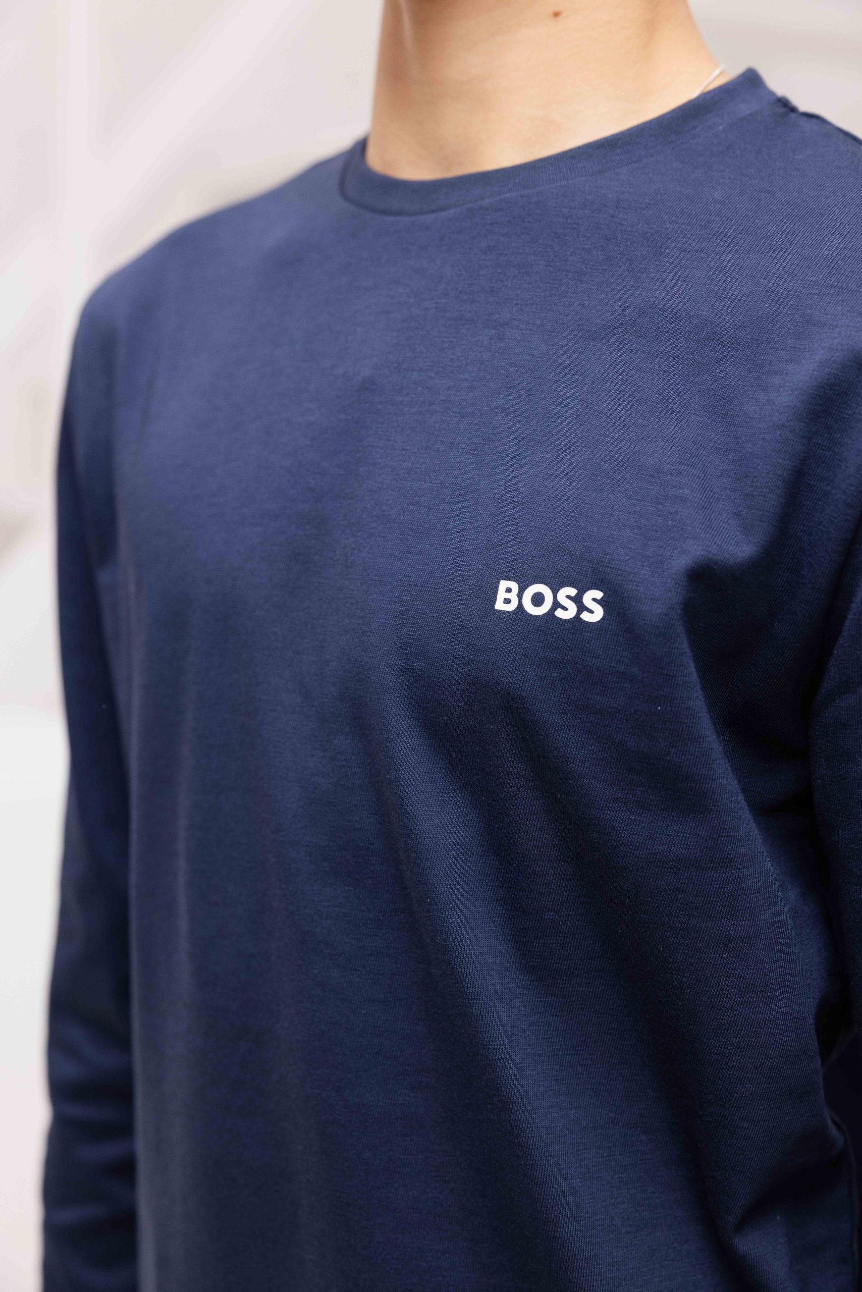 Hugo Boss Longsleeve T-Shirt Kids Donkerblauw
