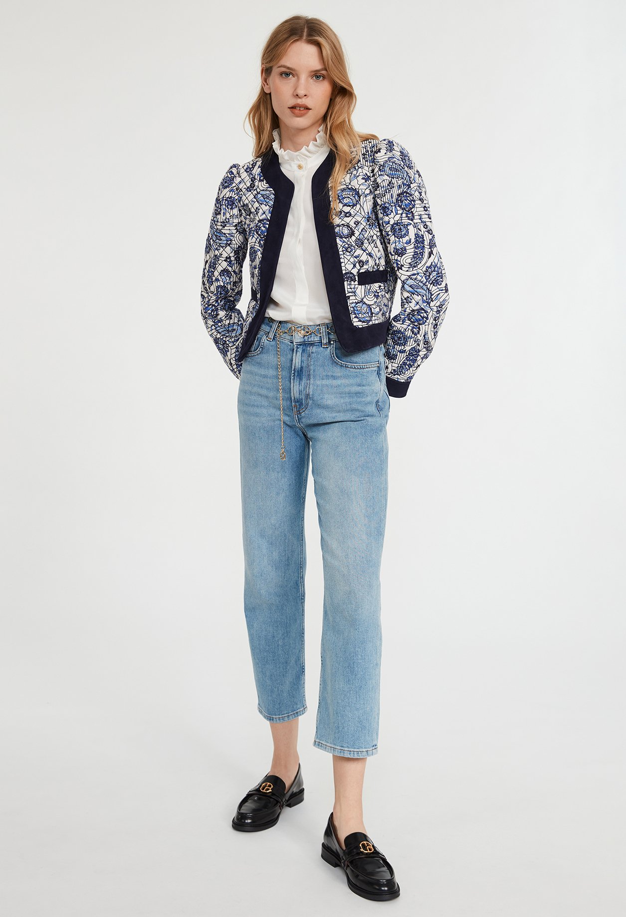 Blouson matelasse &agrave; motifs